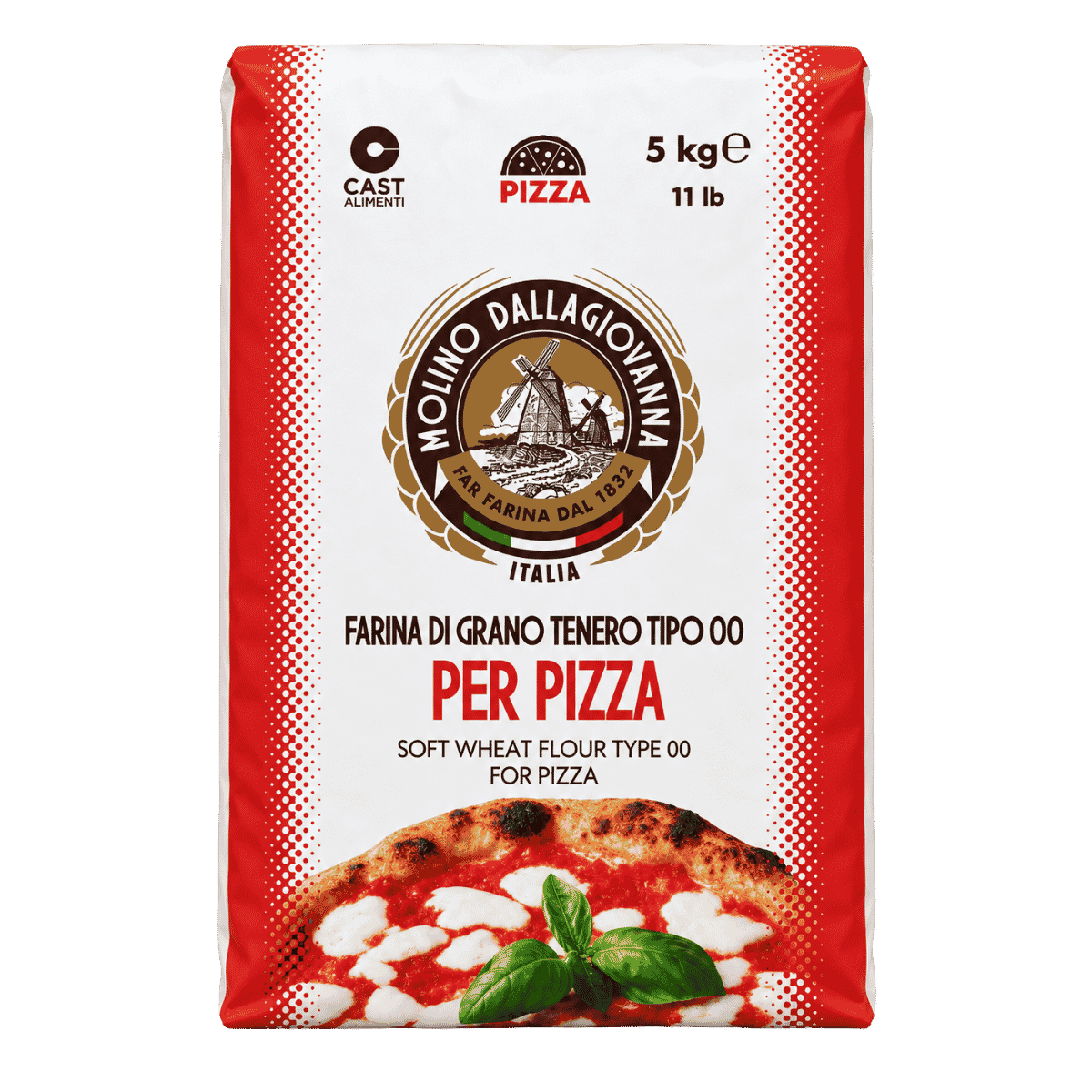 Molino Dallagiovanna S Rossa Tipo 00 Strong Pizza Flour (5kg/11lbs)