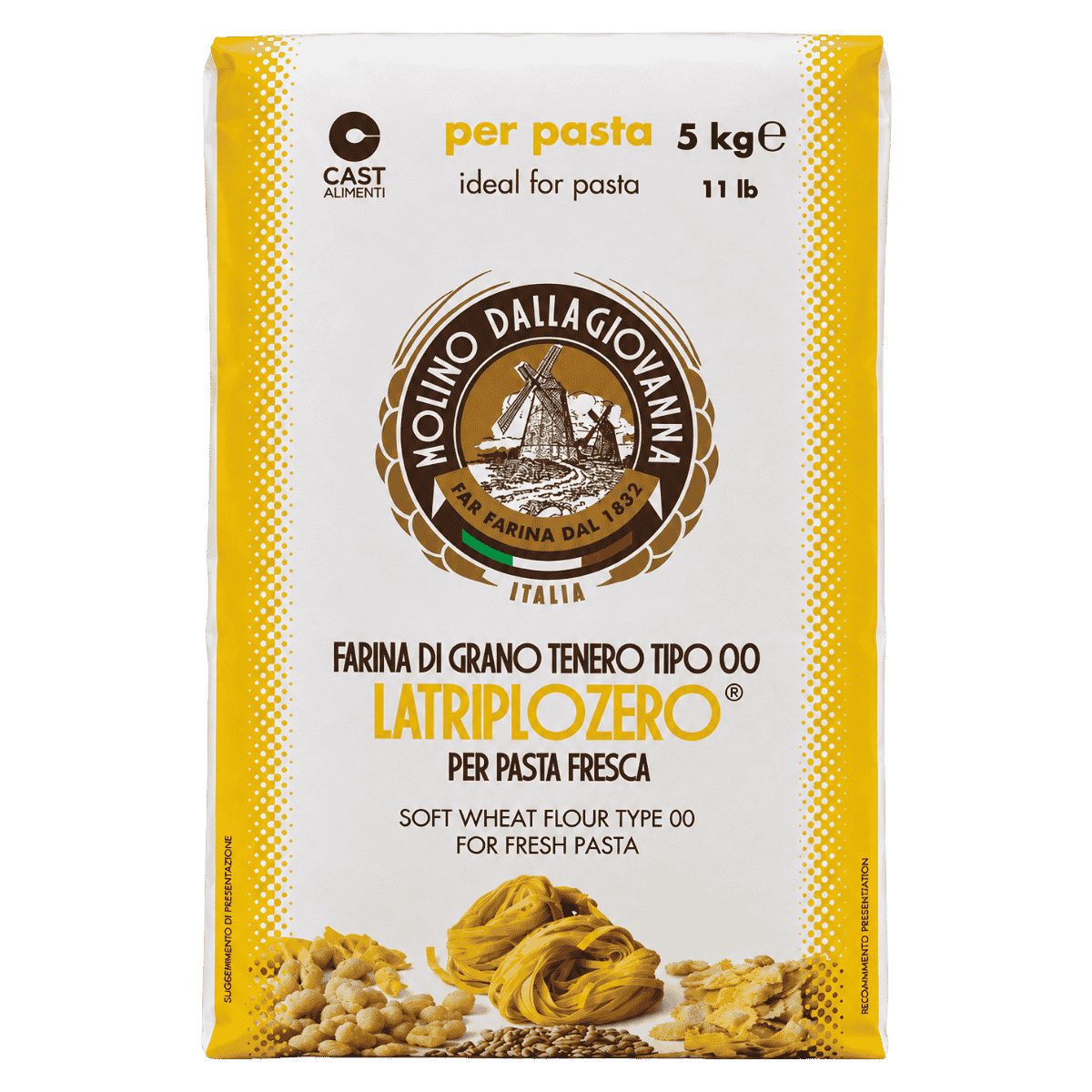 Molino Dallagiovanna laTriplozero Tipo 00 Fresh Pasta Flour (5kg/11lbs)
