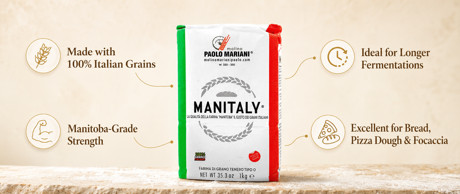 Molino Paolo Mariani Manitaly Tipo 0 Flour from 100% Italian Grains (1kg / 2.2lbs) product benefits