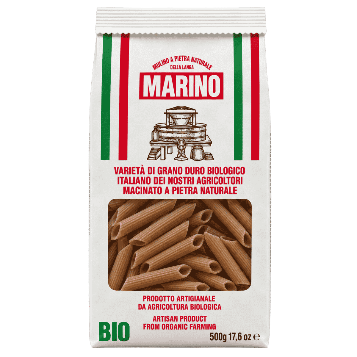Mulino Marino Organic Penne Rigate Durum Pasta 500g