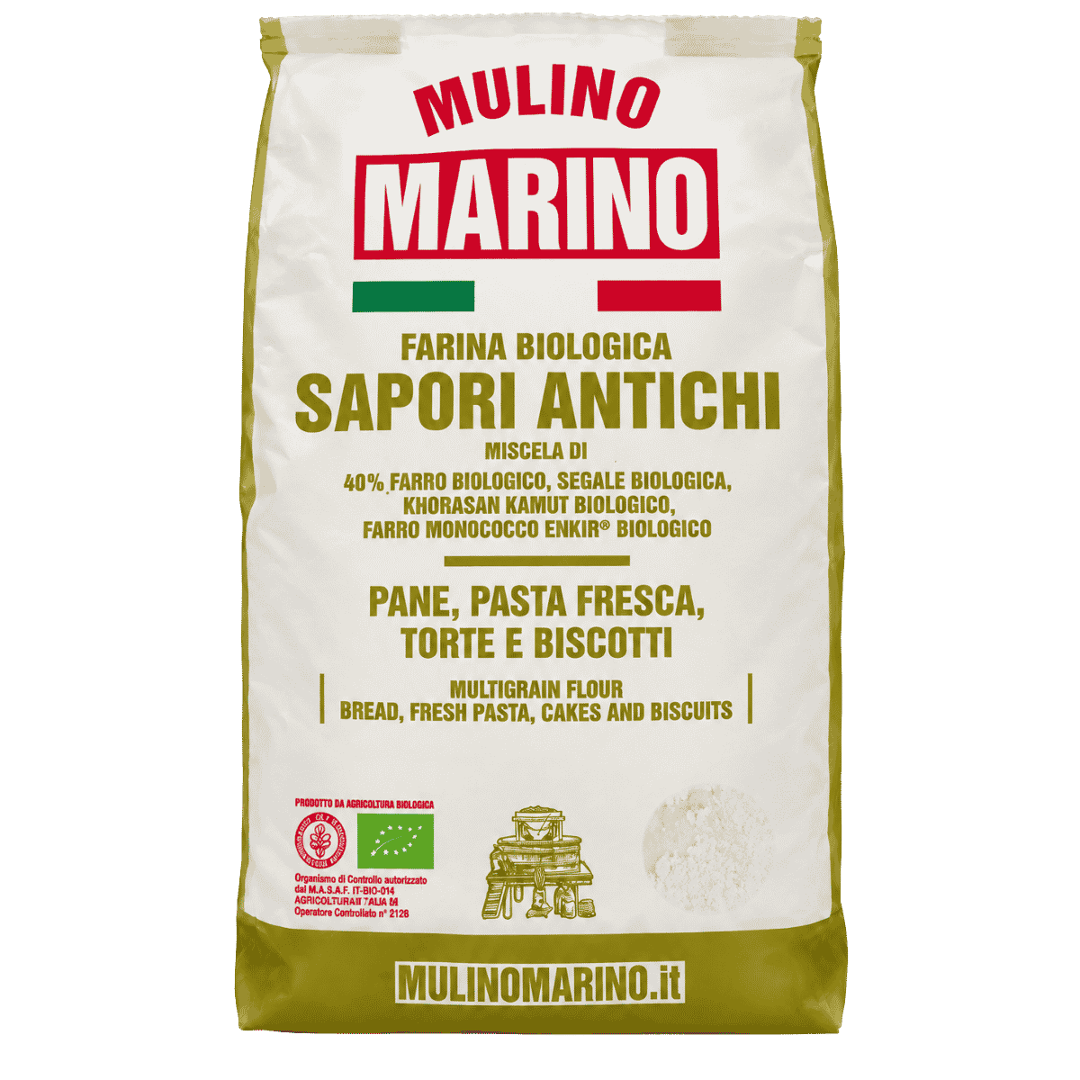 Mulino Marino Sapori Antichi Organic Ancient Grain Flour Blend (1kg/2.2lbs)