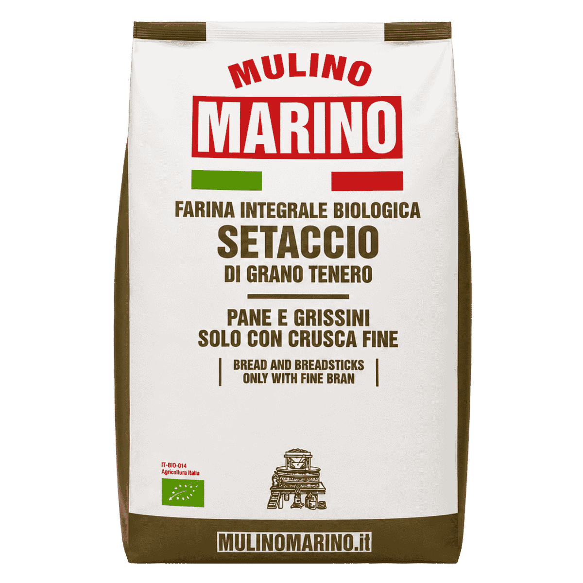 Mulino Marino Setaccio Organic Semi-Whole Wheat Flour (1kg/2.2lbs)