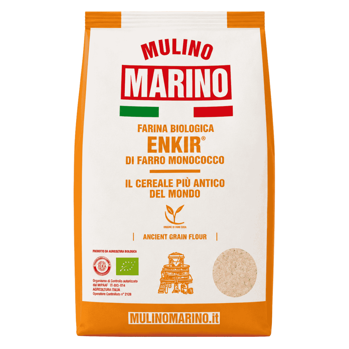 Mulino Marino Organic Enkir Flour (1kg/2.2lbs)