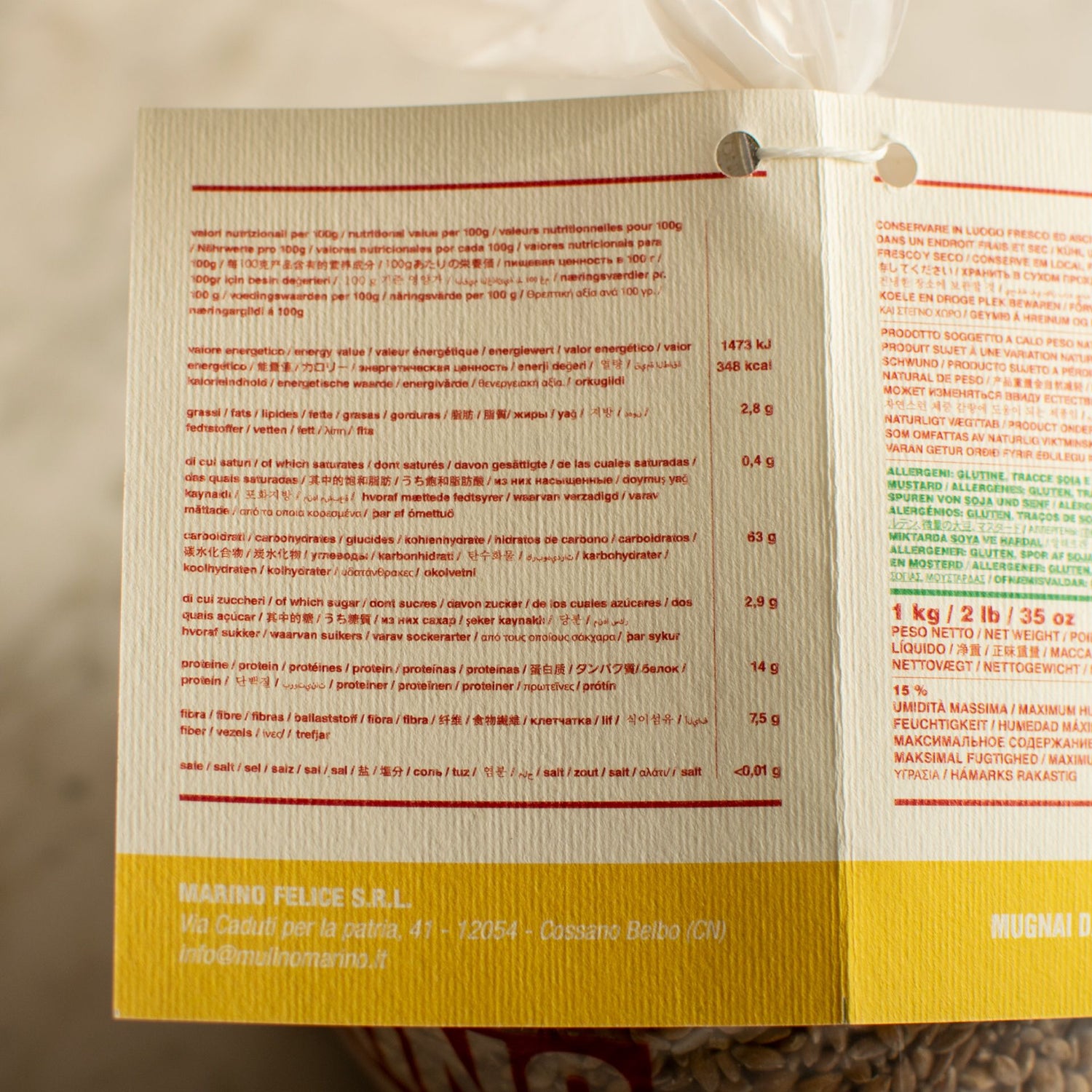 Mulino Marino Organic Enkir Whole Grains (1kg)
