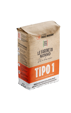 Bag of flour with 'Le Farine di Nonno' branding on a white background
