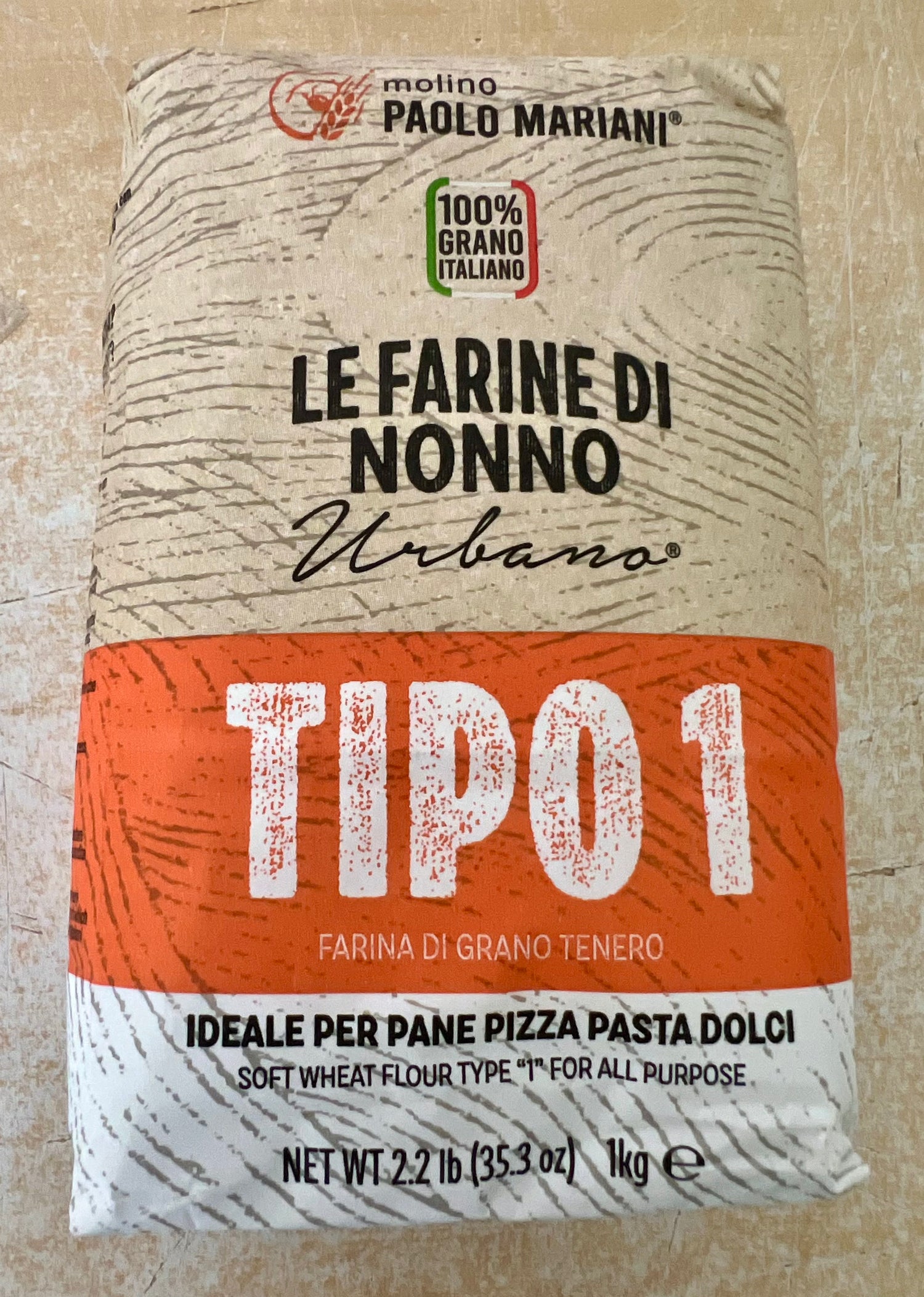 Molino Paolo Mariani Tipo 1 Flour – Versatile 1 kg for Bread, Pizza & Desserts