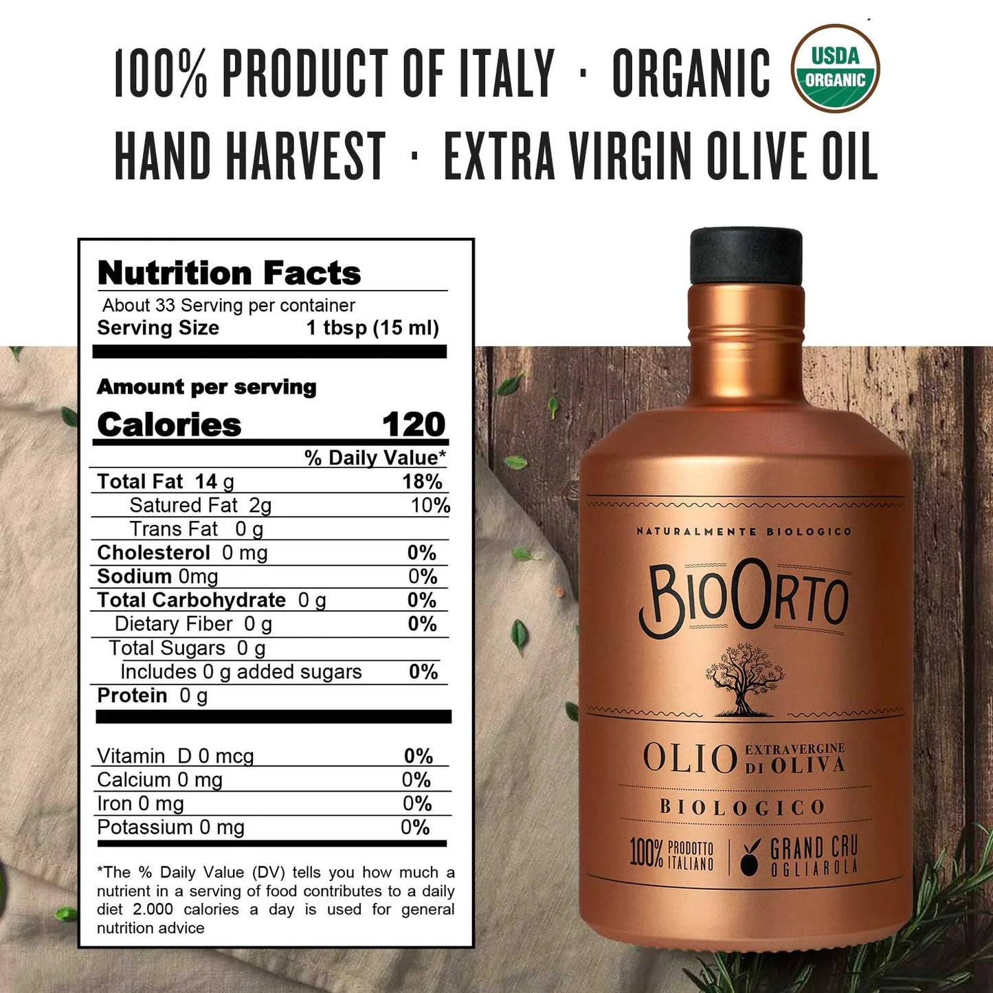 Bio Orto “Gran Cru” Ogliarola extra virgin olive oil