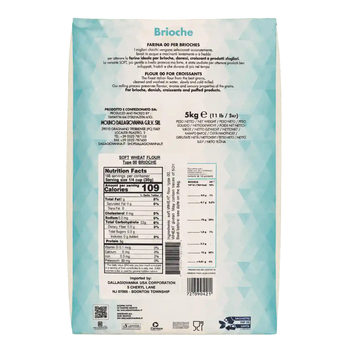 Dallagiovanna Tipo 00 Brioche Flour (5kg/11lbs)
