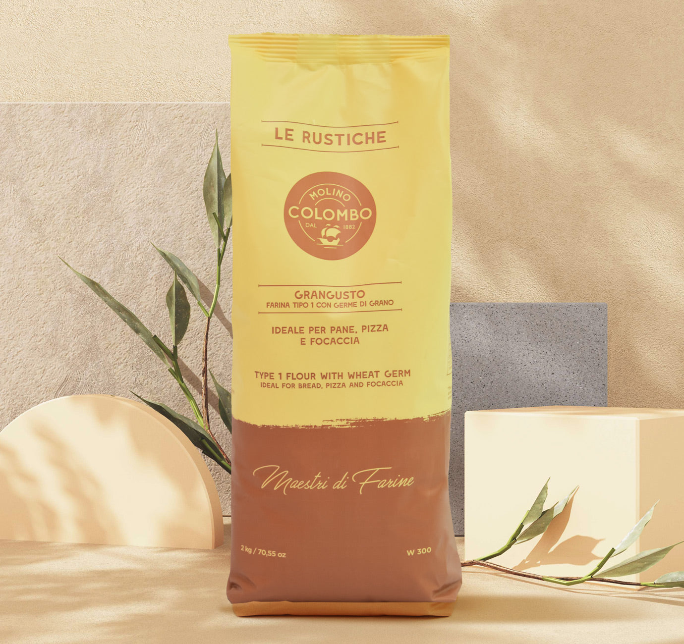 Molino Colombo Grangusto Type 1 Bread and Focaccia Flour (2kg/4.4lbs)