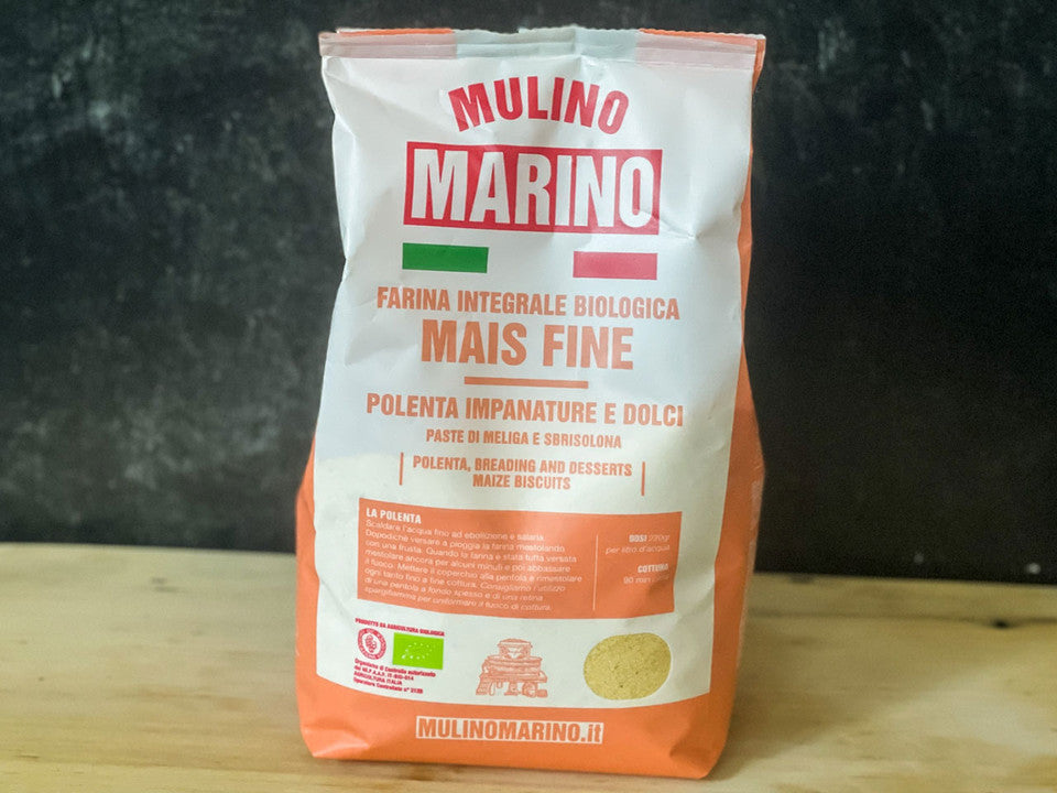 Mulino Marino Organic Fine Wholemeal Corn Flour (1kg/2.2lbs)