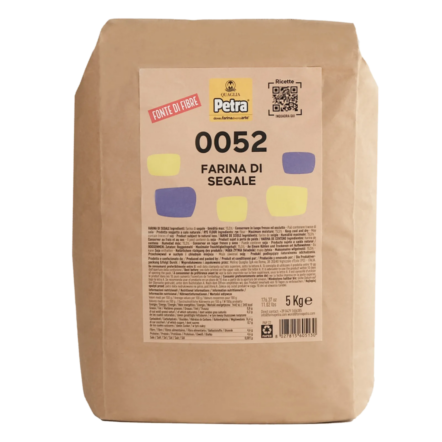 Petra 0052 — White Rye Flour (5kg/11lbs)