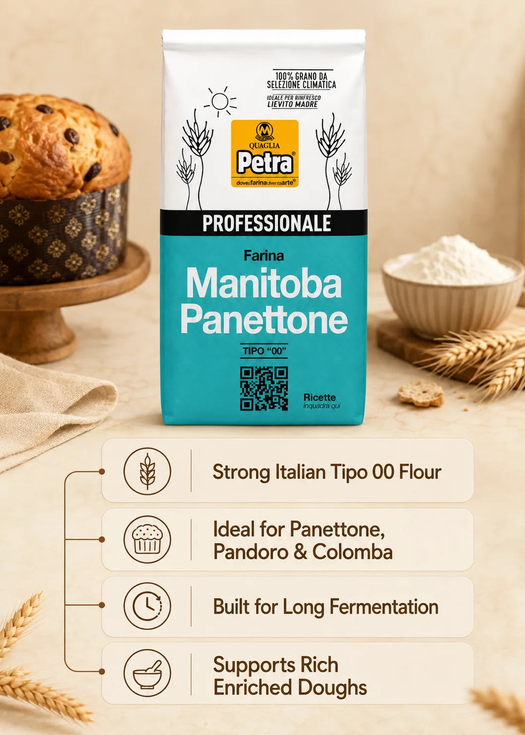 Petra Manitoba Panettone (1kg/2.2lbs)
