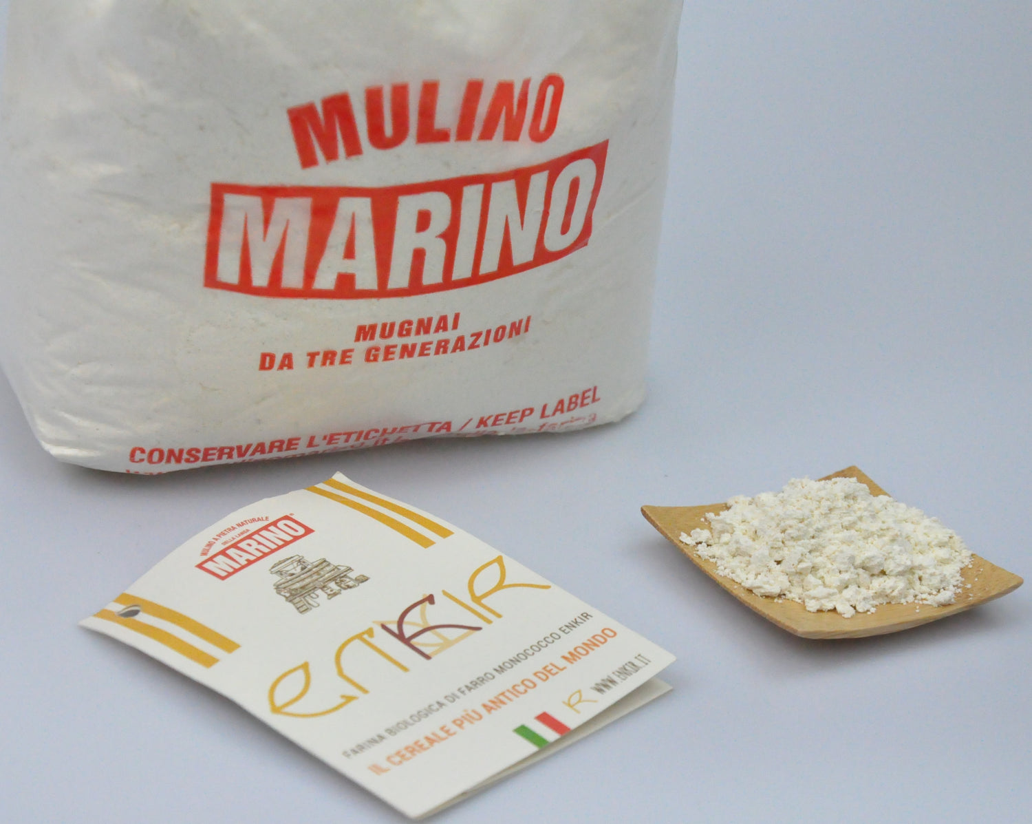 Mulino Marino Organic Enkir Wholemeal Stoneground Flour (1kg/2.2lbs)